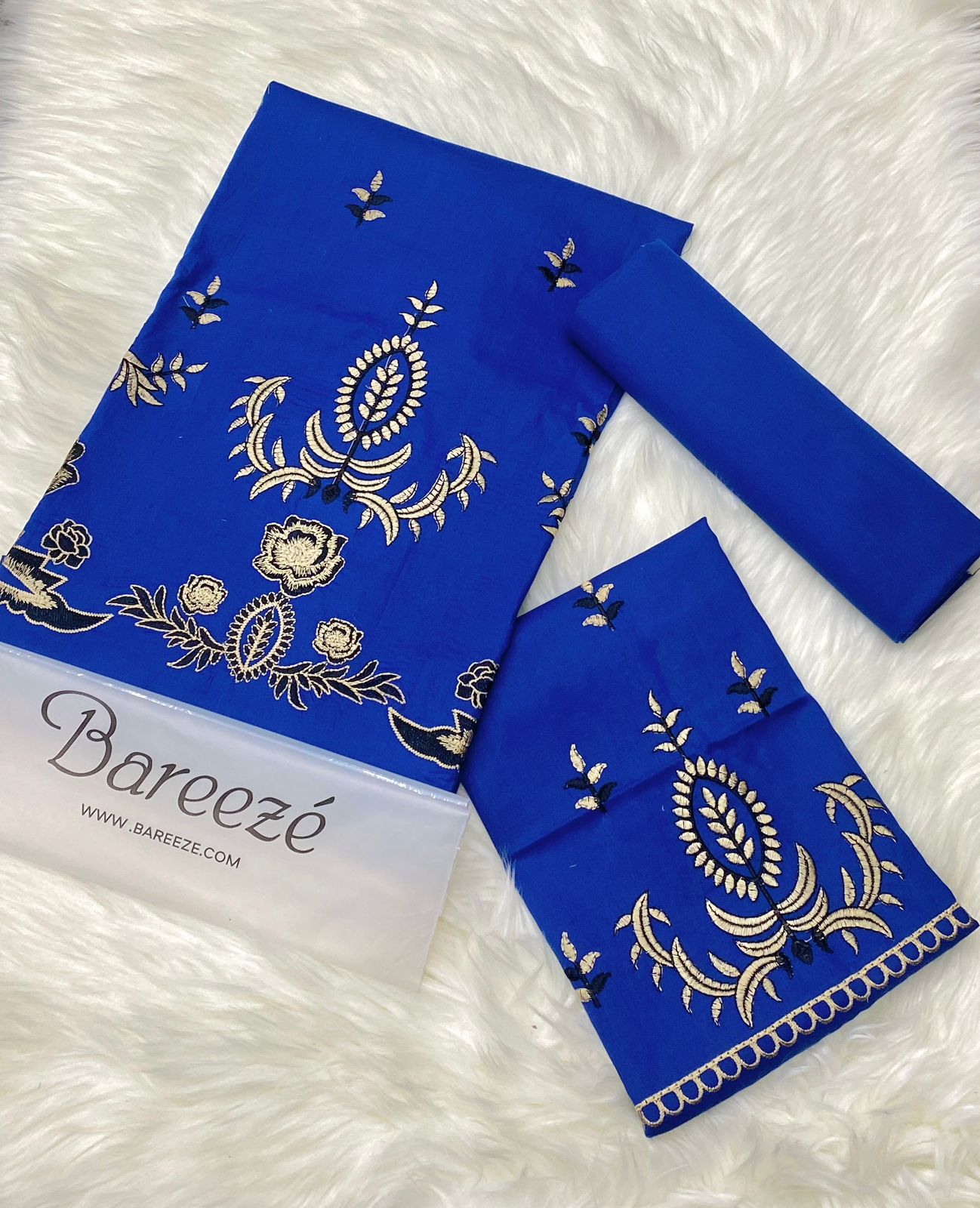 BAREEZA LAWN 2PC HEAVY EMBROIDERY