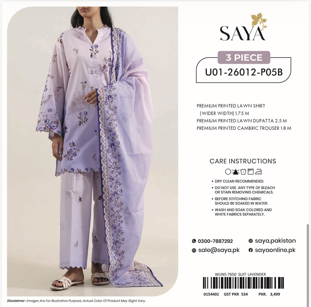 SAYA 3PC DIGITAL PRINTED LATEST VOLUME 2k26