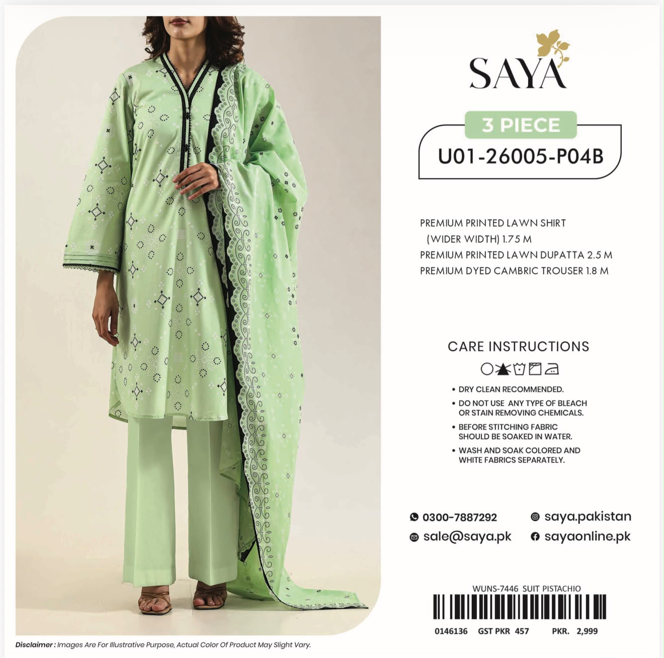 SAYA 3PC DIGITAL PRINTED LATEST VOLUME 2k26