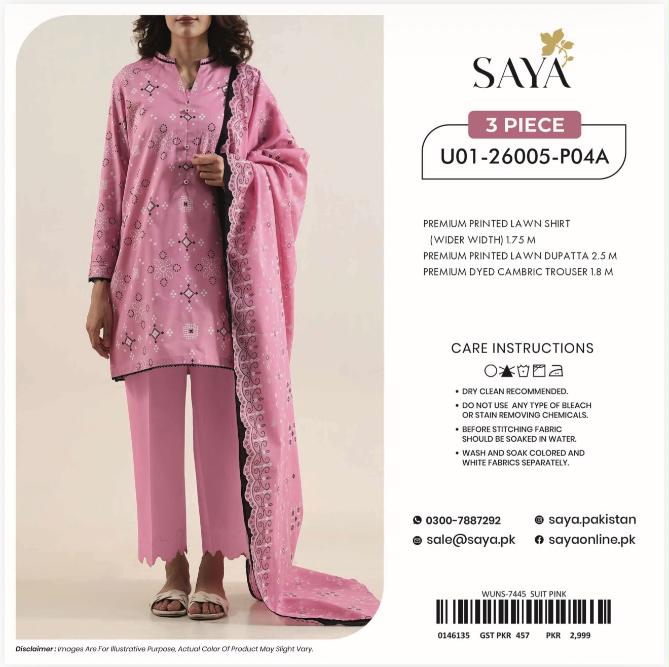 SAYA 3PC DIGITAL PRINTED LATEST VOLUME 2k26